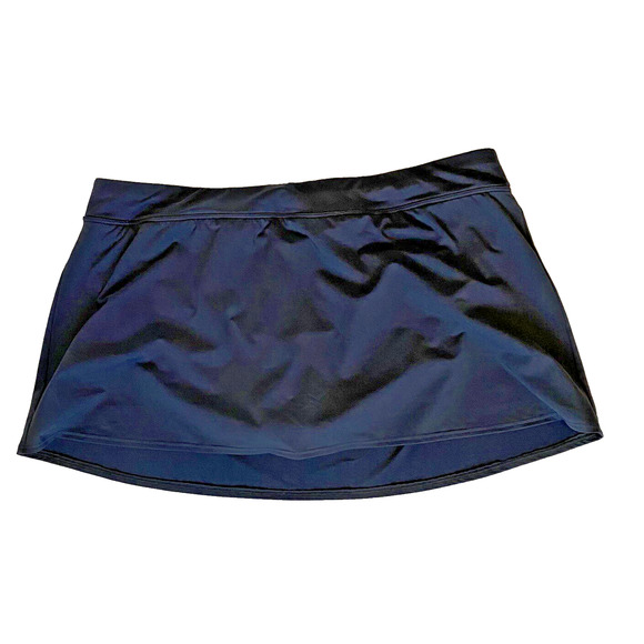 Lands End Swim Skirt Womens Size 22W Black Bathingsuit Bikini Bottom Summer - Picture 1 of 9